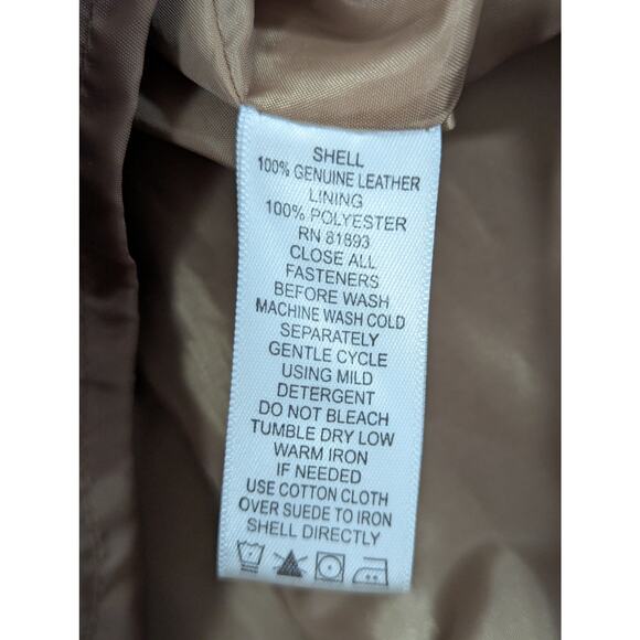 DENIM & CO.! LUXURIOUS TOASTY TAN BROWN GENUINE SUEDE LEATHER SKIRT! SZ M - Picture 7 of 8